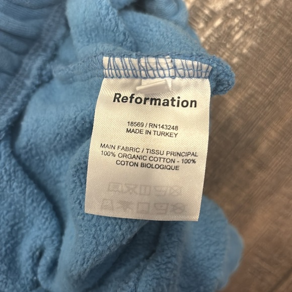 Reformation Classic Sweatpants Parisian Blue Size XL - Picture 2 of 8